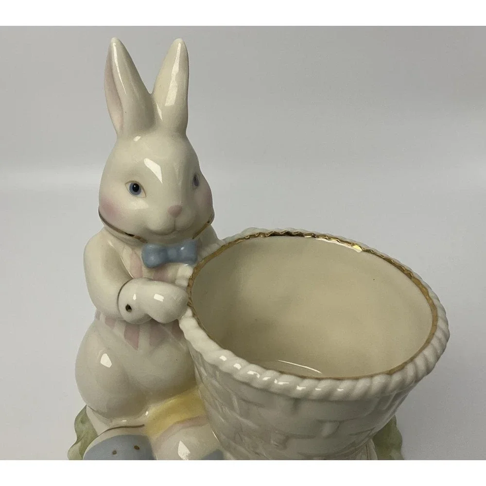 VTG Lenox Occasions Easter Bunny Votive Candle Holder Ceramic NO BOX 5.5
